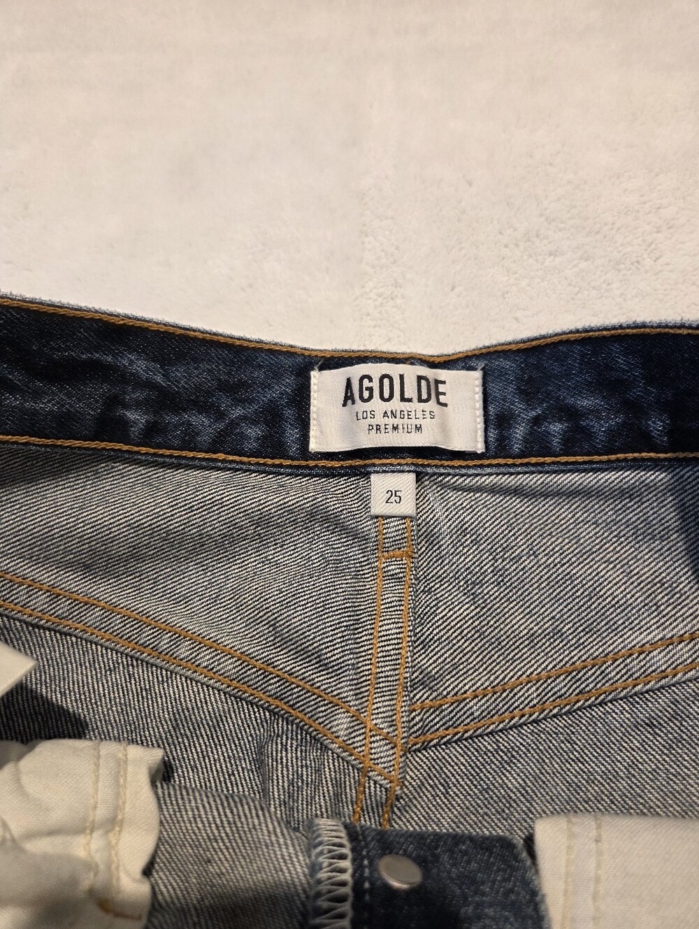 AGOLDE 90s High Rise Loose Fit Jeans Psyche Distressed Denim Size 25 - Picture 4 of 9